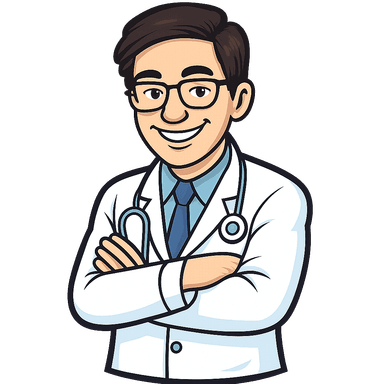 Friendly doctor cartoon